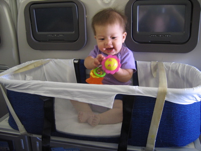 child bassinet seat in flight