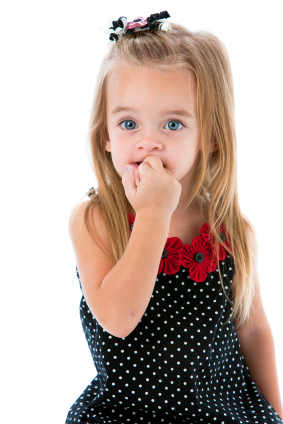 girl-biting-nails Children worry about making and keeping friends as being