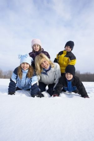 kids and snow